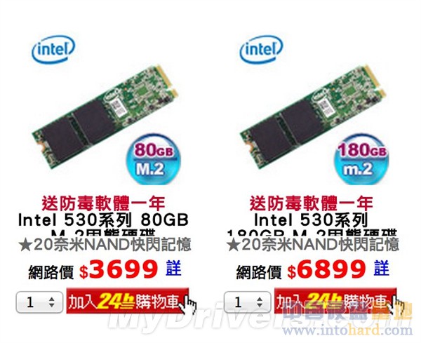 Intel̬Ӳ̷˿M.2 530